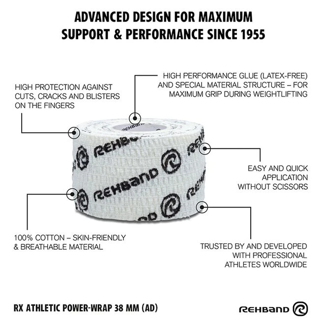 REHBAND RX Athletic Power Wrap, 38mm X 4,5m 5 REHBAND RX Athletic Power Wrap, 38mm X 4,5m - Billede 3