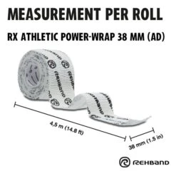REHBAND RX Athletic Power Wrap, 38mm X 4,5m 9 REHBAND RX Athletic Power Wrap, 38mm X 4,5m -Gymstick Butik 20118222 Rehband RX Athletic Power Wrap 38mm x 4.5m White 04 0422