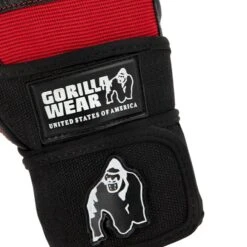 Dallas Wrist Wraps Gloves, Black/Red -Gymstick Butik 991449050R Gorilla wear Dallas black red 3 sep22