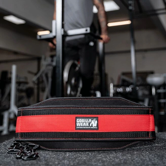 GW Nylon Dip Belt, Black/Red 7 GW Nylon Dip Belt, Black/Red - Billede 5