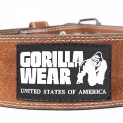 4 Inch Powerlifting Belt, Brown -Gymstick Butik 99197129R Gorilla Wear 4 Inch Powerlifting Belt Brown 03 0322